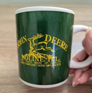 John Deere Moline, ILL. Coffee Mug marketed by Gibson, Green and Yellow